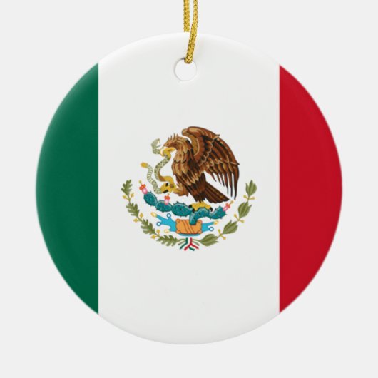 Niedrige Kosten! Mexiko-Flagge Keramik Ornament (Vorne)