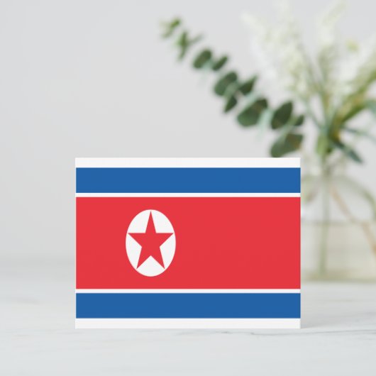Niedrige Kosten! Nordkorea-Flagge Postkarte (Stehend Vorderseite)