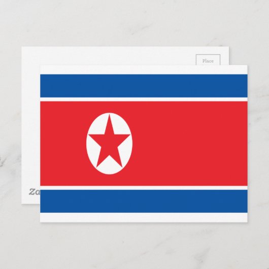 Niedrige Kosten! Nordkorea-Flagge Postkarte (Vorne/Hinten)