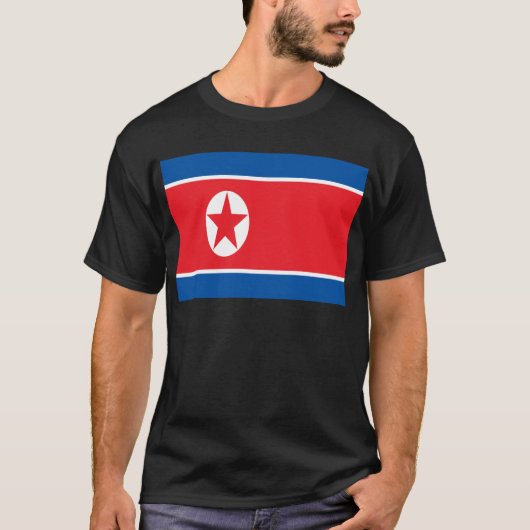 Niedrige Kosten! Nordkorea-Flagge T-Shirt (Vorderseite)