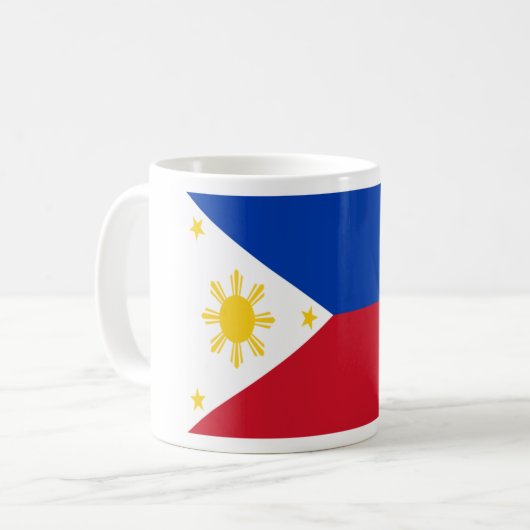 Niedrige Kosten! Philippinen-Flagge Kaffeetasse (Vorderseite Links)