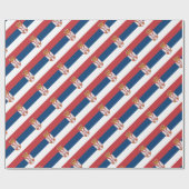 Niedrige Kosten! Serbien-Flagge Geschenkpapier (Flach)