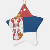 Niedrige Kosten! Serbien-Flagge Keramik Ornament (Links)