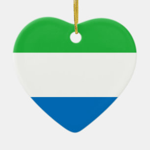 Niedrige Kosten! Sierra Leone-Flagge Keramikornament