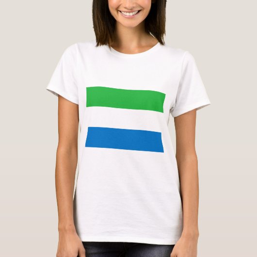 Niedrige Kosten! Sierra Leone-Flagge T-Shirt (Vorderseite)