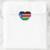 Niedrige Kosten! Südsudan-Flagge Herz-Aufkleber (Tasche)