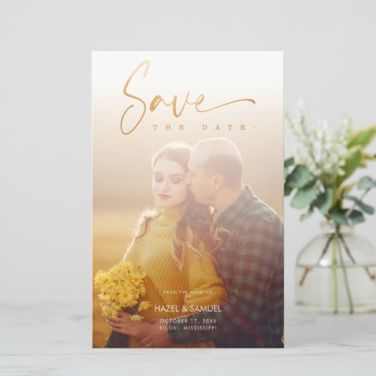 Niedrige Kosten, trendiger Vellum-Effekt Hochzeit (Stehend Vorderseite)