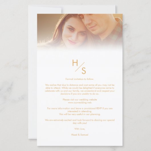 Niedrige Kosten, trendiger Vellum-Effekt Hochzeit (Rückseite)