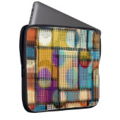 Niedrige Poly Pixel Kunst, geometrisches Muster. Laptopschutzhülle (Vorne Rechts)