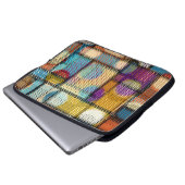 Niedrige Poly Pixel Kunst, geometrisches Muster. Laptopschutzhülle (Vorne Knopf)