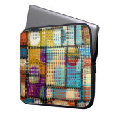 Niedrige Poly Pixel Kunst, geometrisches Muster. Laptopschutzhülle (Vorderseite Links)
