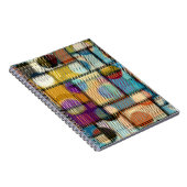 Niedrige Poly Pixel Kunst, geometrisches Muster. Notizblock (Rechte Seite)