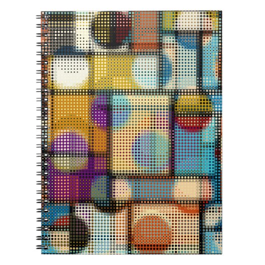 Niedrige Poly Pixel Kunst, geometrisches Muster. Notizblock (Vorderseite)