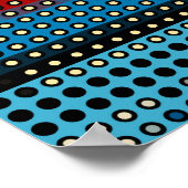 Niedrige Poly Pixel Kunst, geometrisches Muster. Poster (Ecke)