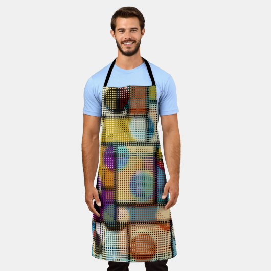 Niedrige Poly Pixel Kunst, geometrisches Muster. Schürze (Getragen)