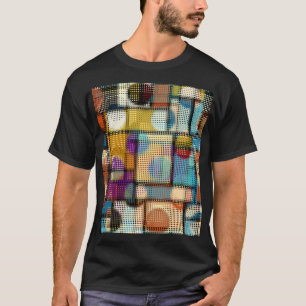 Niedrige Poly Pixel Kunst, geometrisches Muster. T-Shirt