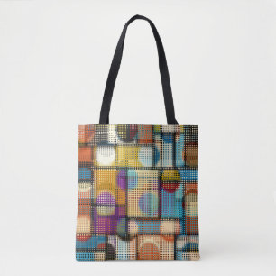Niedrige Poly Pixel Kunst, geometrisches Muster. Tasche