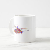 Niedrige Polyhubschrauber-Ikone Kaffeetasse (Vorderseite Links)