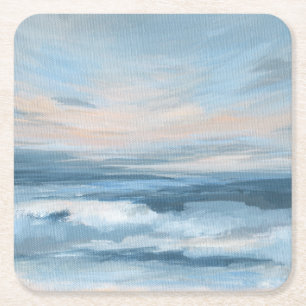 Niedrige Tide - Abstrakte Seascape-Malerei Rechteckiger Pappuntersetzer