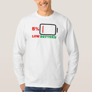 Niedriger Akku 5 % T-Shirt