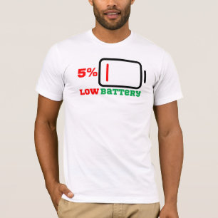 Niedriger Akku 5 % T-Shirt