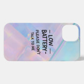 Niedriger Akku Bitte sprechen Sie nicht mit mir - iPhone Hülle (Rückseite (Horizontal))