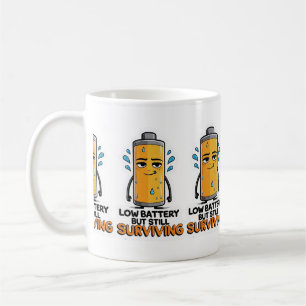 Niedriger Akku Kaffeetasse
