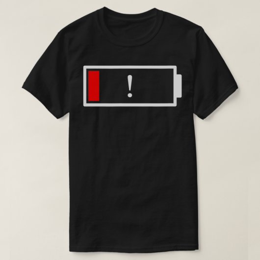 Niedriger Akku T-Shirt (Design vorne)