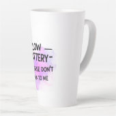 Niedriger Aufkleber Bitte sprechen Sie nicht mit m Milchtasse (Rechte Ecke)