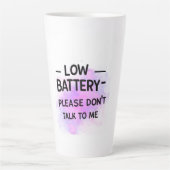 Niedriger Aufkleber Bitte sprechen Sie nicht mit m Milchtasse (Vorderseite)