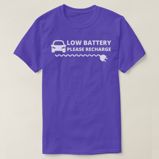 Niedriger Autokraftakku Bitte laden Sie das Elektr T-Shirt (Design vorne)