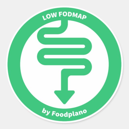 Niedriger FODMAP-Diätaufkleber für Lebensmittel mi Runder Aufkleber (Vorderseite)