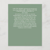 NIEDRIGER HAUSHALTSPLAN für Hochzeiten Flyer (Hinten)