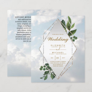 NIEDRIGER HAUSHALTSPLAN für Hochzeiten - Grünrahme