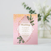 NIEDRIGER HAUSHALTSPLAN für Hochzeiten - Grünrahme (Stehend Vorderseite)