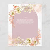 NIEDRIGER HAUSHALTSPLAN Rose Olivenhaine Hochzeit Flyer (Hinten)