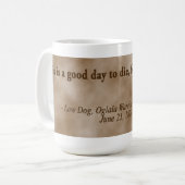 Niedriger HundOglala Krieger ", das dieses ein Kaffeetasse (Vorderseite Links)