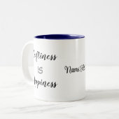 NIEDRIGER Preis! Kunsthandwerk ist Glück Combo 15o Zweifarbige Tasse (Vorderseite Links)