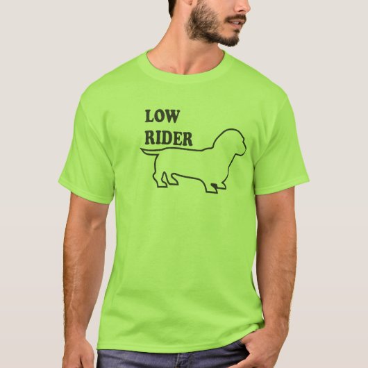 Niedriger Reiter, Weiner Hund T-Shirt (Vorderseite)