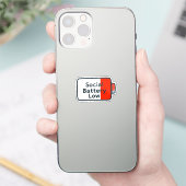 Niedriger sozialer Akku - Aufkleber für Notebooks (Telefon)