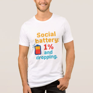Niedriger sozialer Akku Tri-Blend Shirt