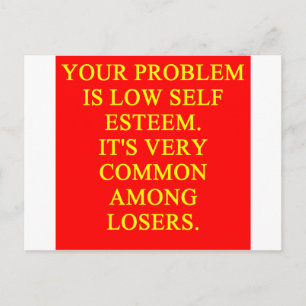 NIEDRIGERES Selbstwertgefühl Postkarte