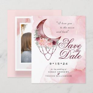 Niedriges Budget Crescent Moon Foto Save the Date