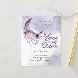 Niedriges Budget Crescent Moon Foto Save the Date