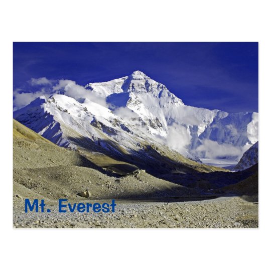 Niedriges Lager Tibetanerseite Des Mount Everest Postkarte Zazzle De