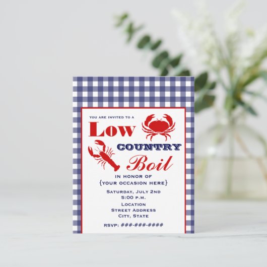 Niedriges Land-Blutgeschwür-Krabben-u. Einladung (Stehend Vorderseite)