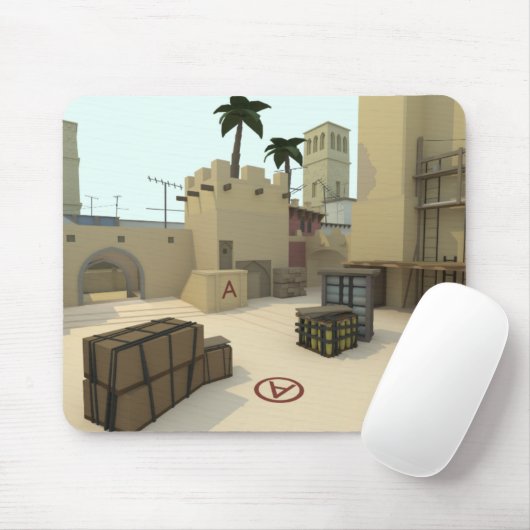 Niedriges Poly-CSGO Karten-Trugbild Mousepad (Mit Mouse)