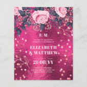 Niedrigste Budget Hochzeiten FLYER Metallic Pink B (Vorne)