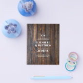 Niedrigste Budget Hochzeiten FLYER Rustikal Minima (Einzeln)