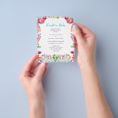 NIEDRIGSTE BUDGET Nuestra Boda Folk Blume Hochzeit Flyer (Gruppe)